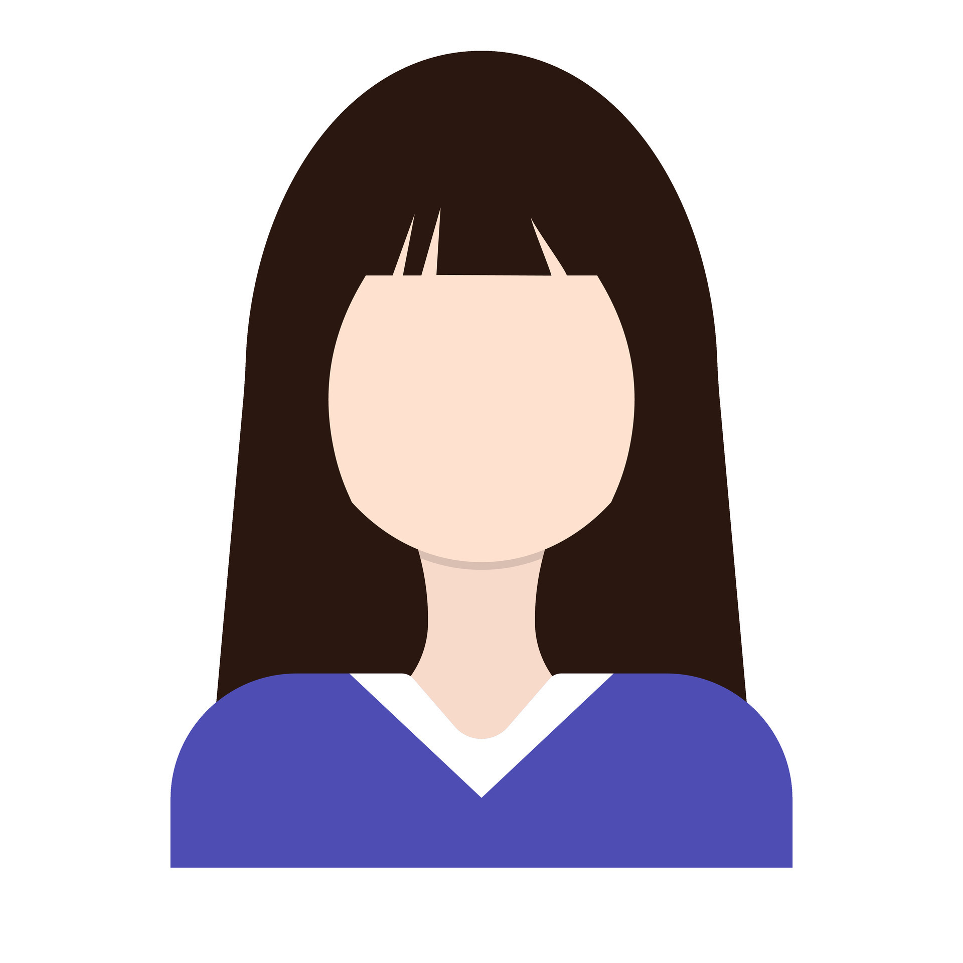 Female icon dressed in purple. 43575421 Vector Art at Vecteezy
