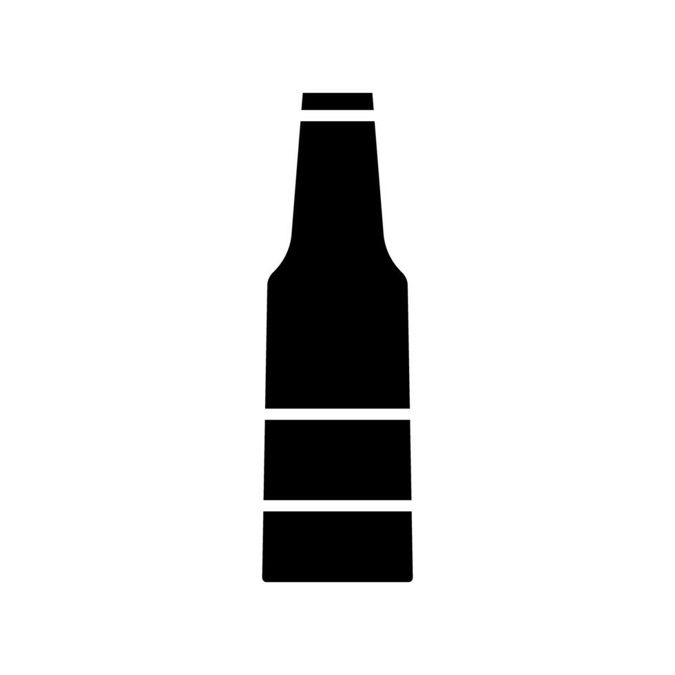 Bottle silhouette icon. Beverage drink bottle. vector