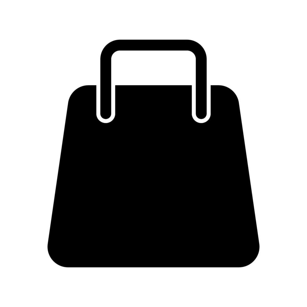 Bag silhouette icon. Fashion accessory. Baggage. vector