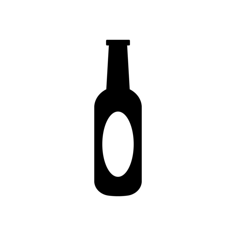 alcohol botella silueta icono. espíritu. vector