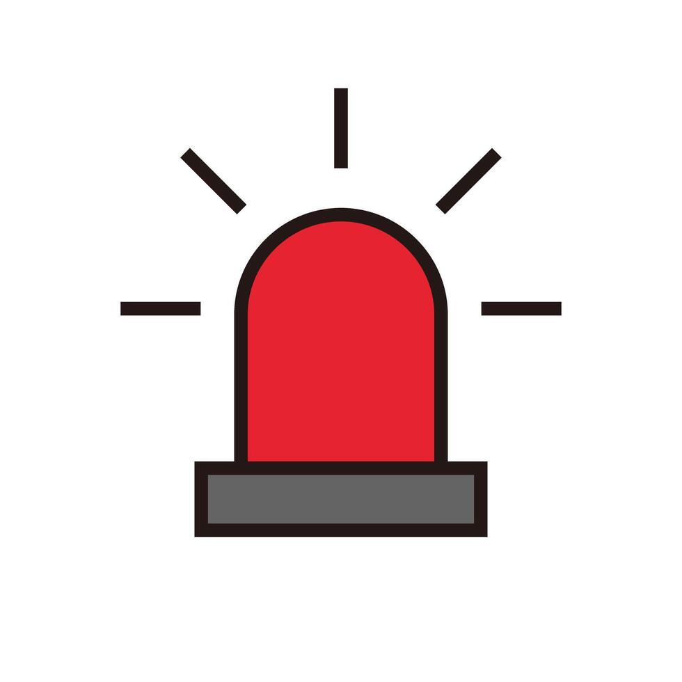 Warning light. Emergency vehicle lamp. vector