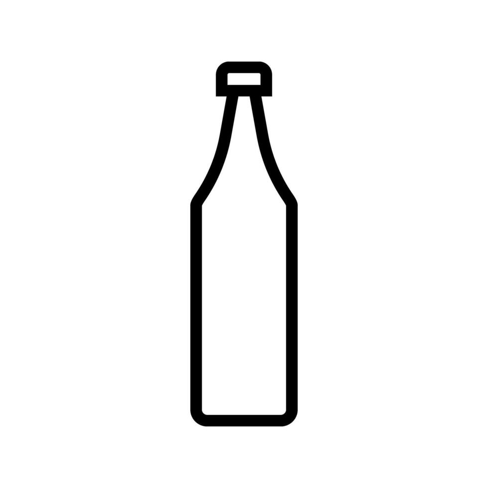 Simple bottle icon. Beer beverage. vector