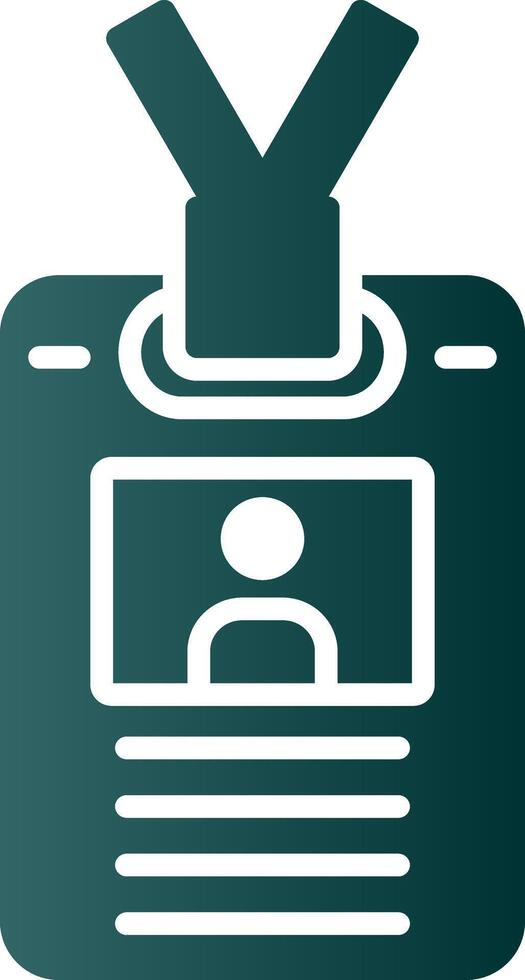 Employee badge Glyph Gradient Icon vector