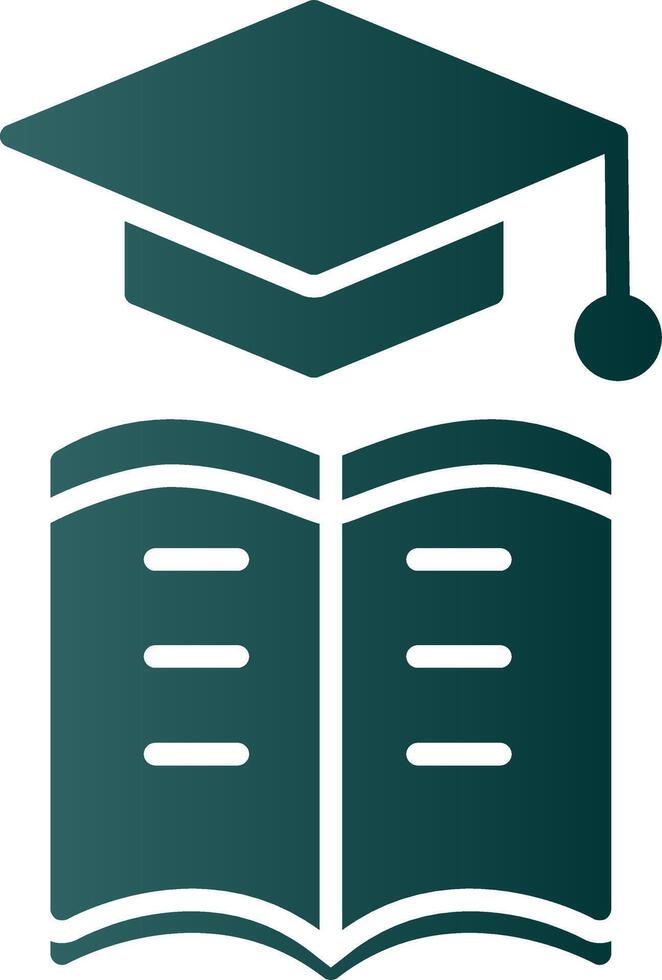 Learning Management Glyph Gradient Icon vector