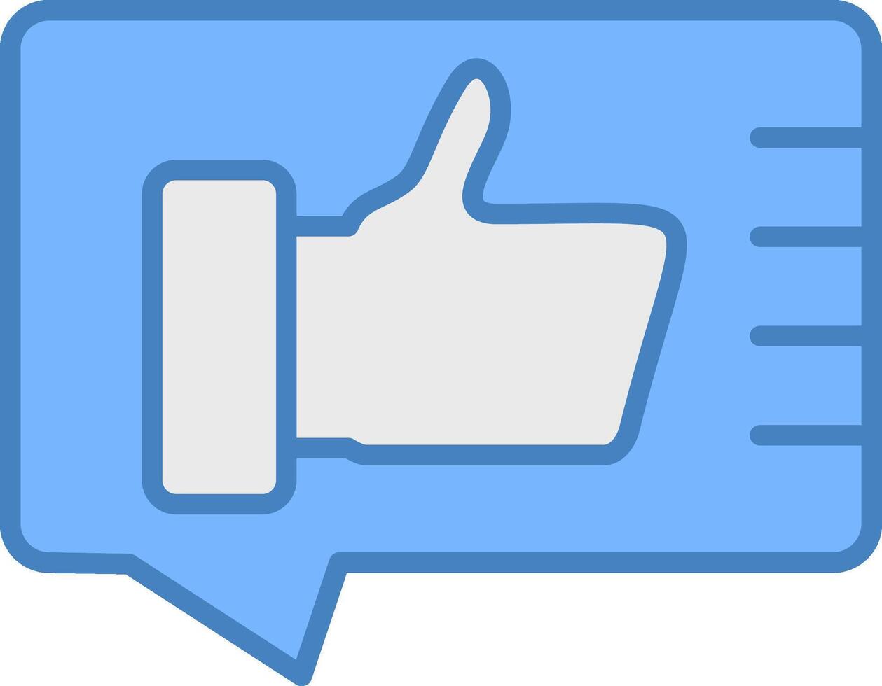 Good Feedback Line Filled Blue Icon vector