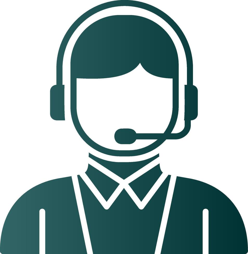 Customer Service Glyph Gradient Icon vector