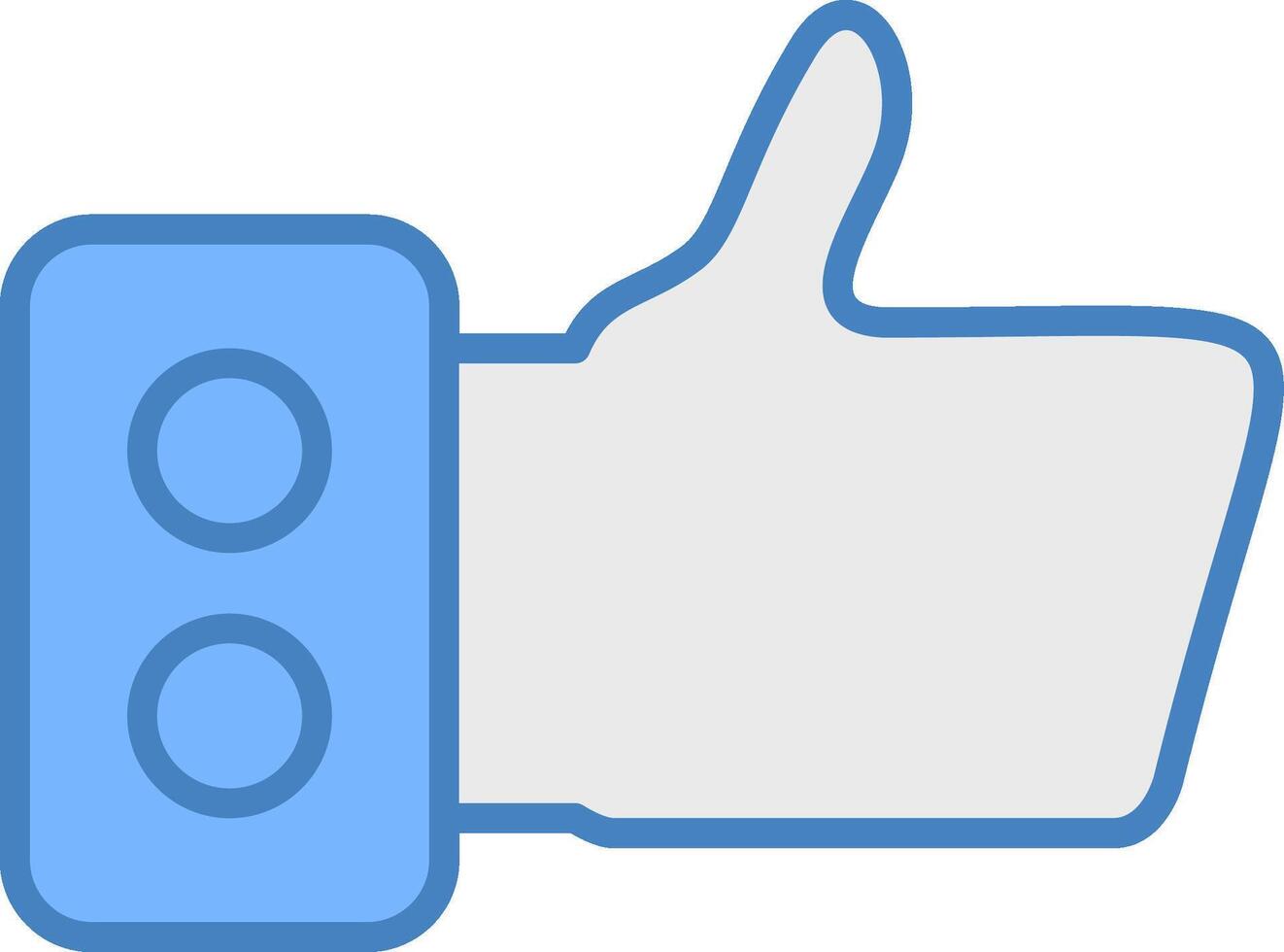 Like Line Filled Blue Icon vector