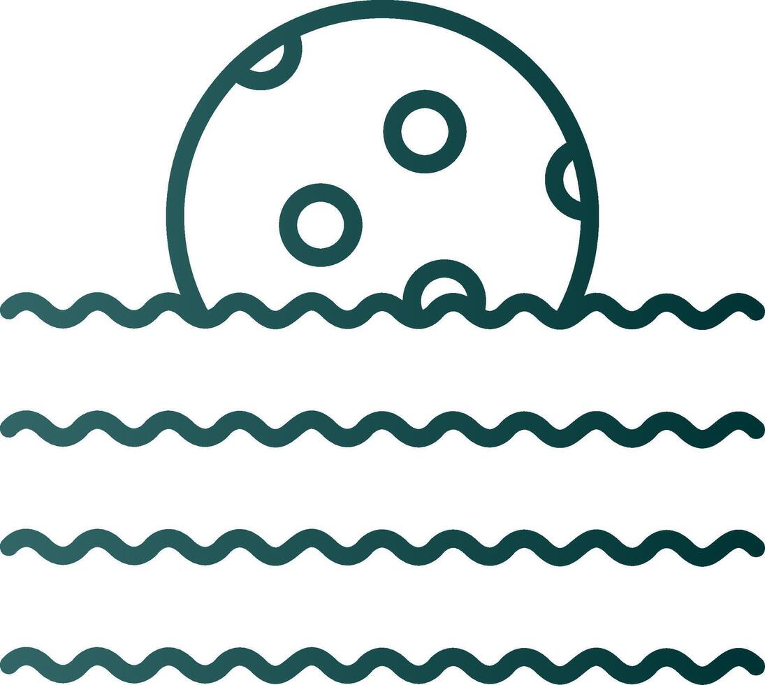 Waves Line Gradient Icon vector