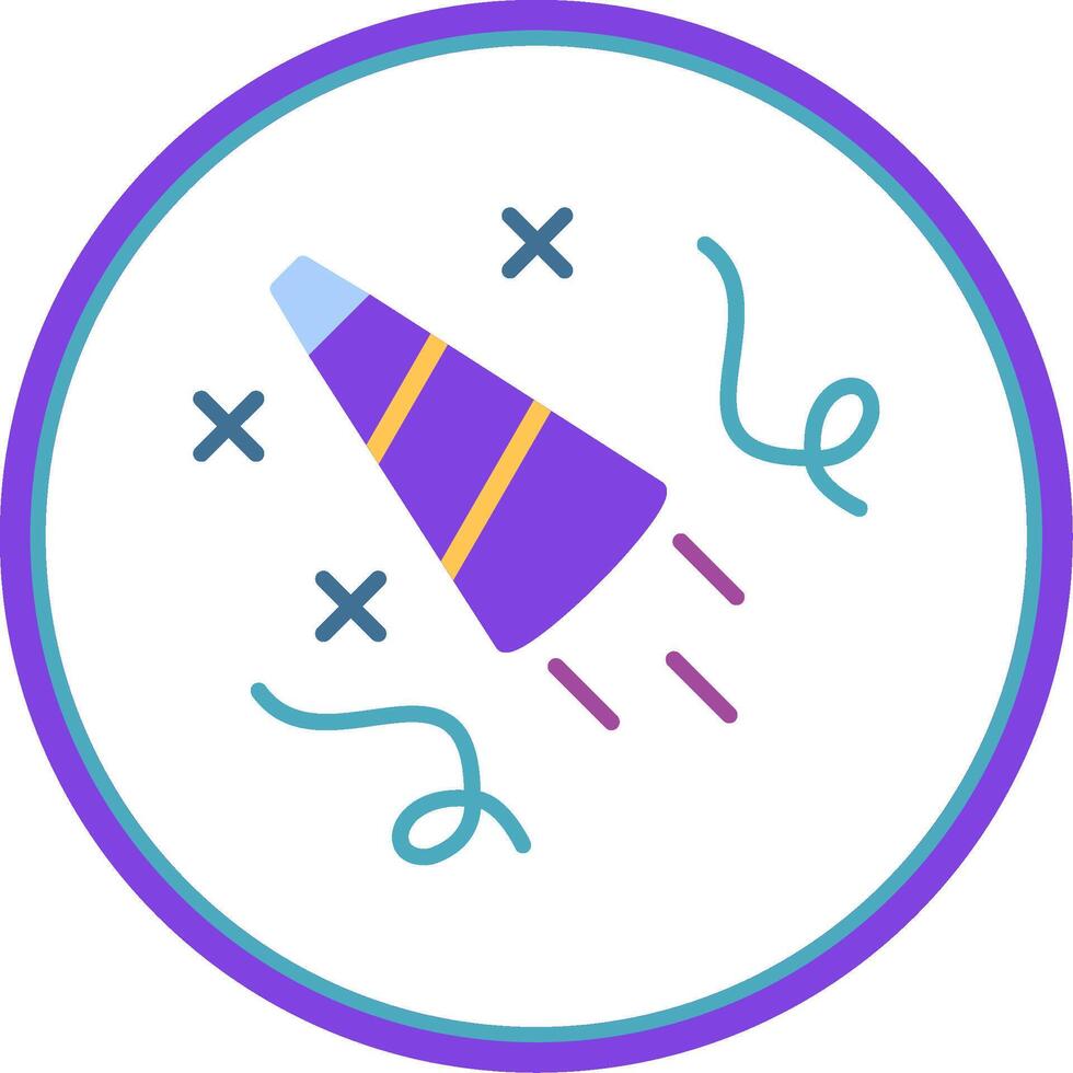 Celebration Flat Circle Icon vector