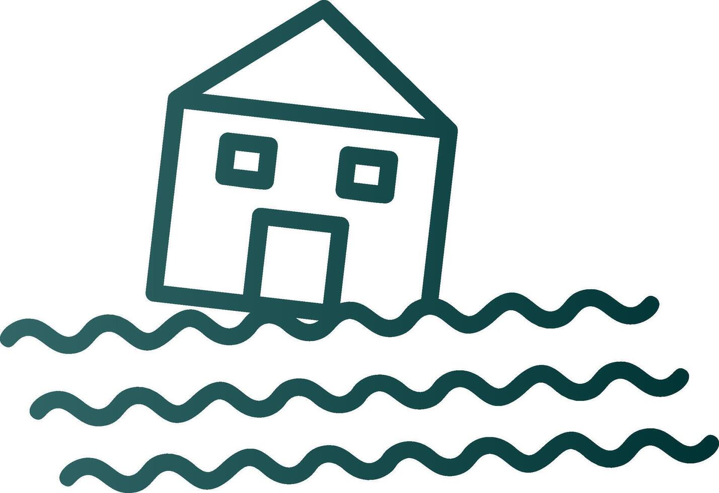 House Line Gradient Icon vector