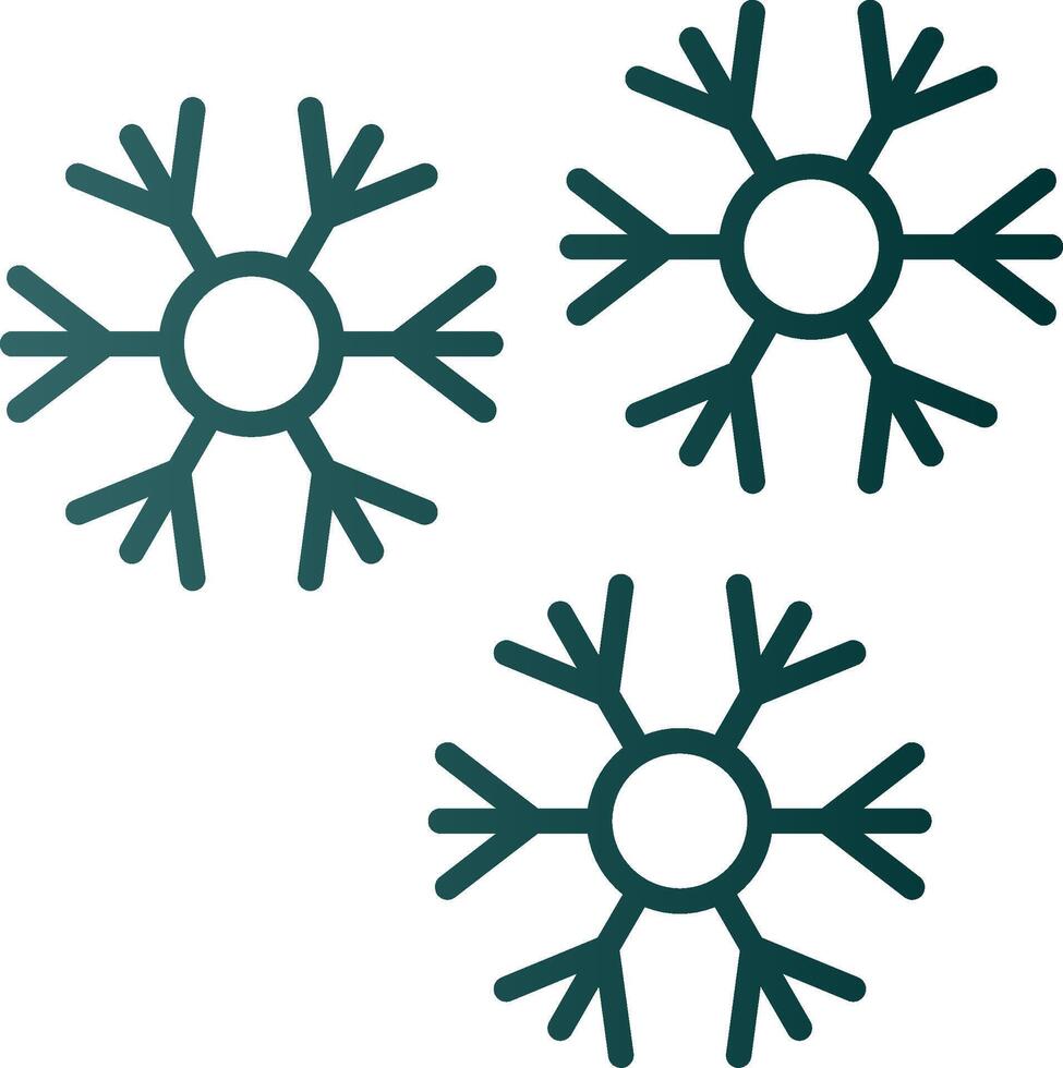 Snowflakes Line Gradient Icon vector