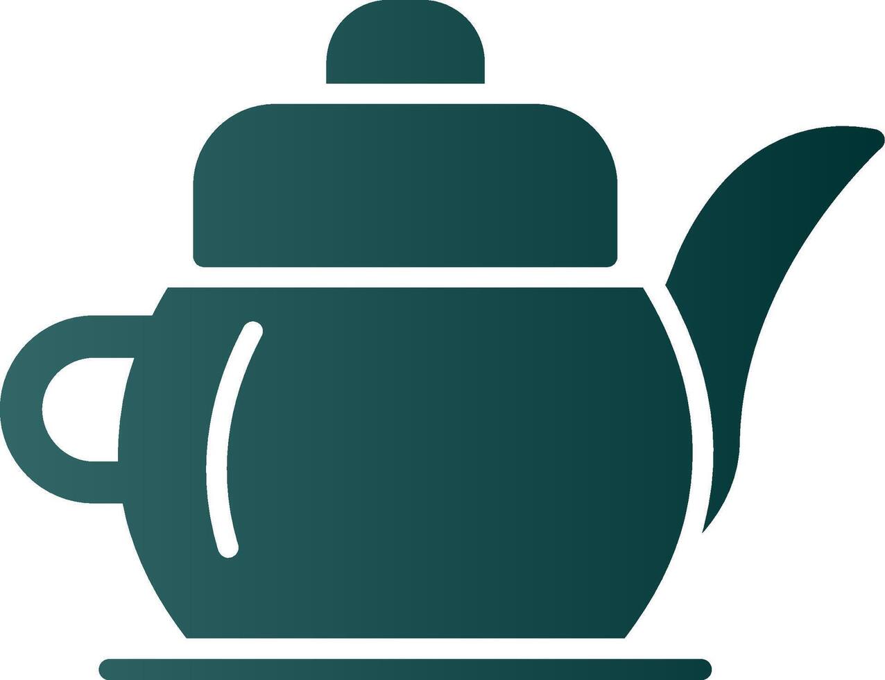 Tea Pot Glyph Gradient Icon vector
