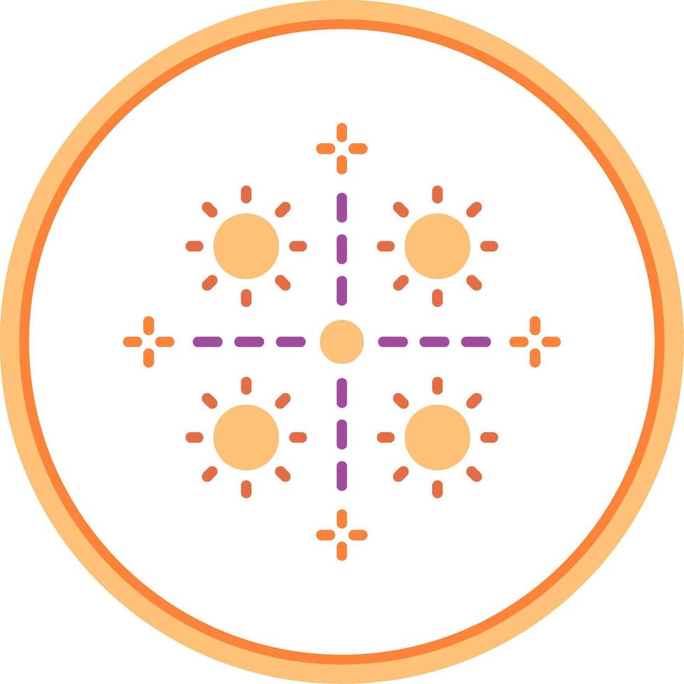 Firework Flat Circle Icon vector