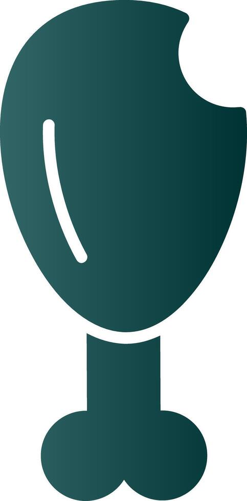 Leg Piece Glyph Gradient Icon vector