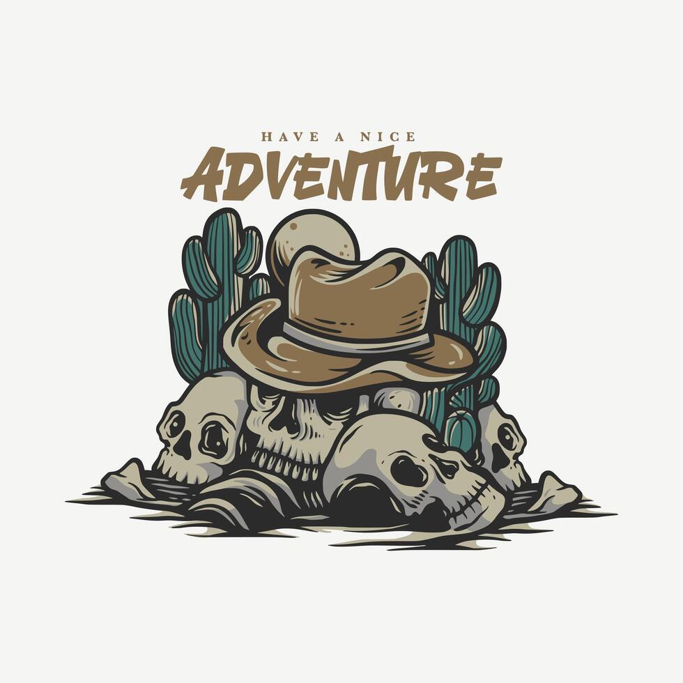Adventure illustration. graphics for t shirt prints and other uses vector