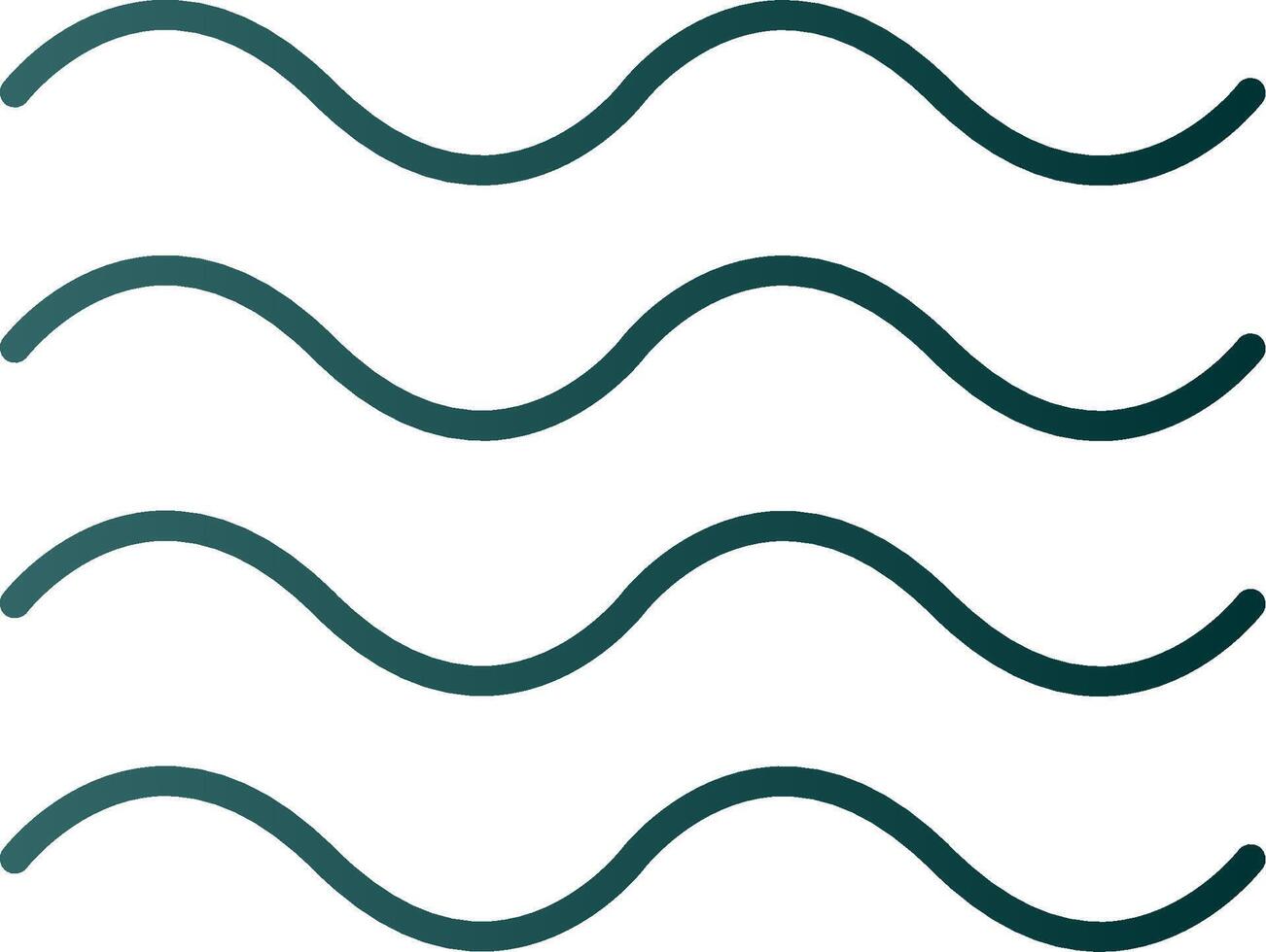 Waves Line Gradient Icon vector