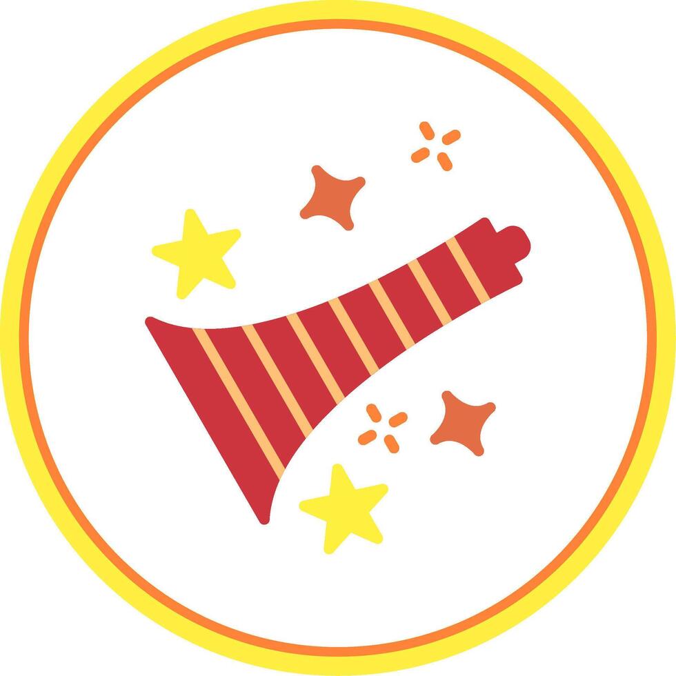 Trumpet Flat Circle Icon vector