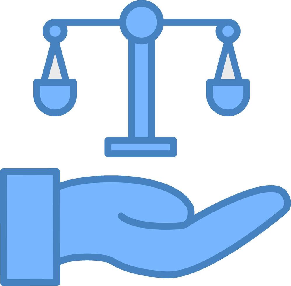 Fair Line Filled Blue Icon vector