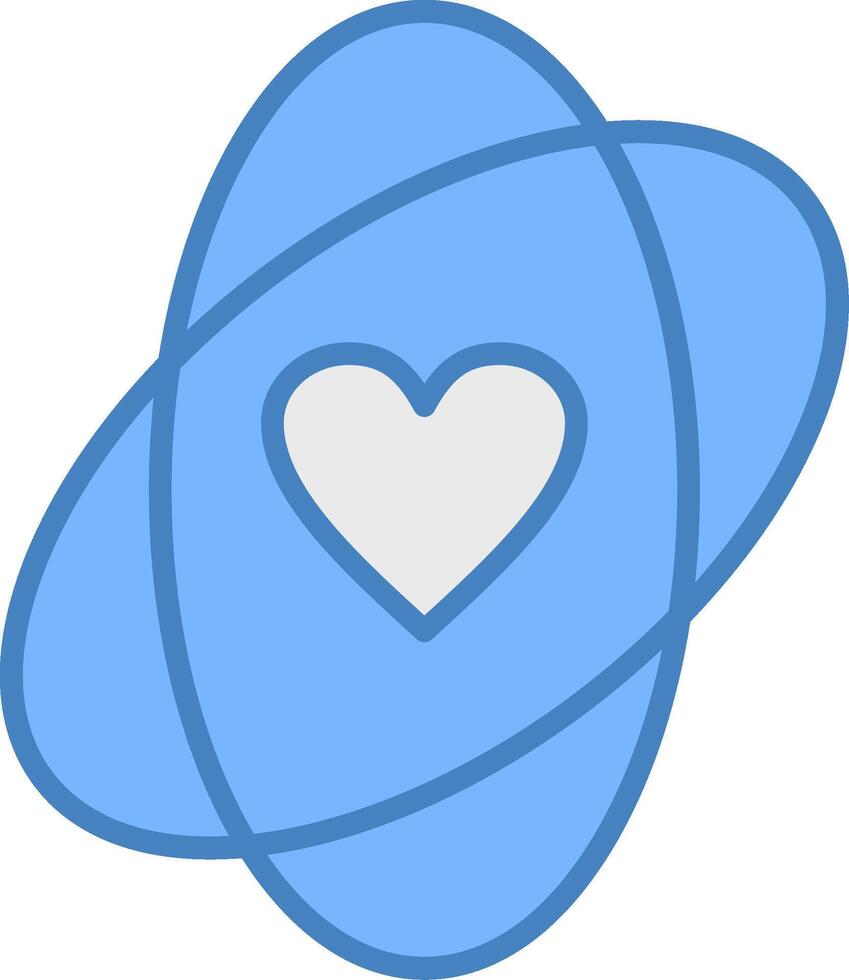 Values Line Filled Blue Icon vector