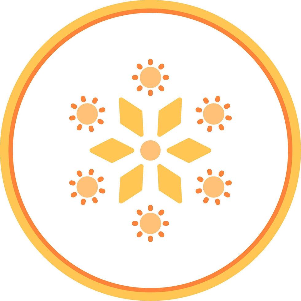 Firework Flat Circle Icon vector