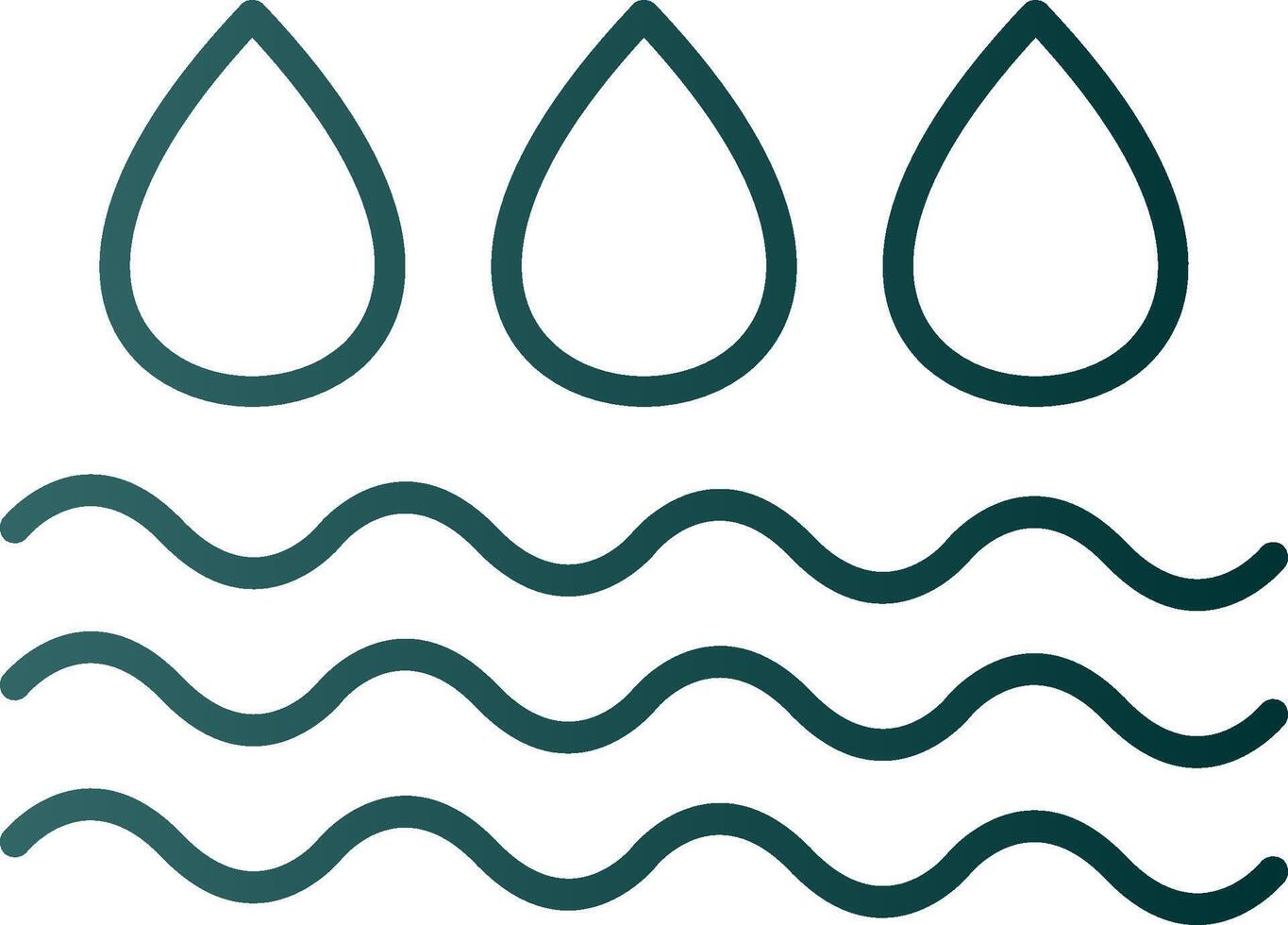 Water Line Gradient Icon vector