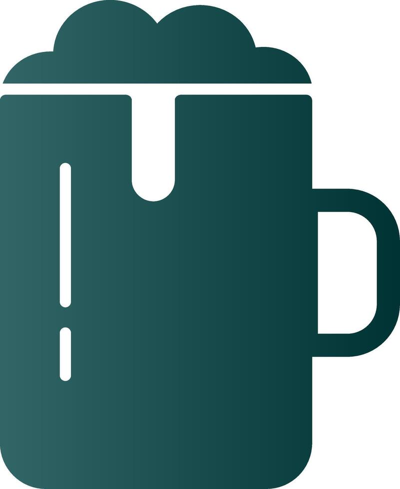 Beer Glyph Gradient Icon vector