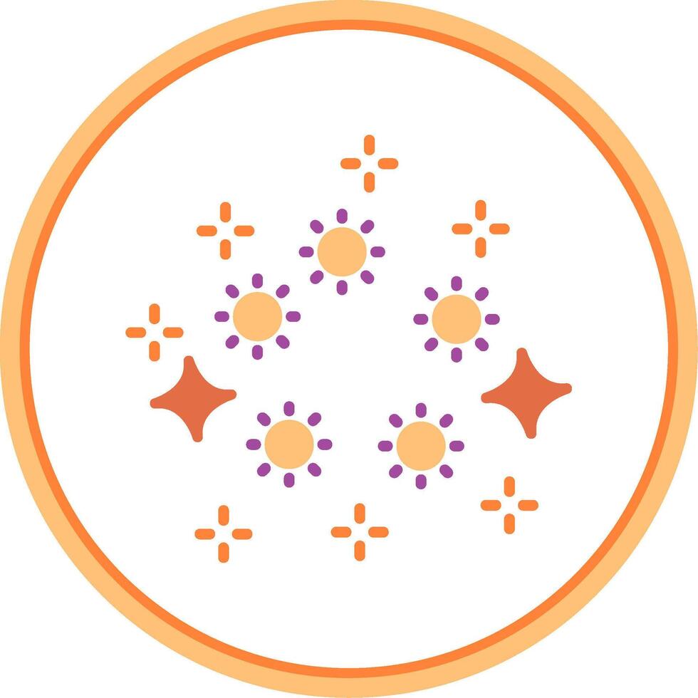 Lights Flat Circle Icon vector