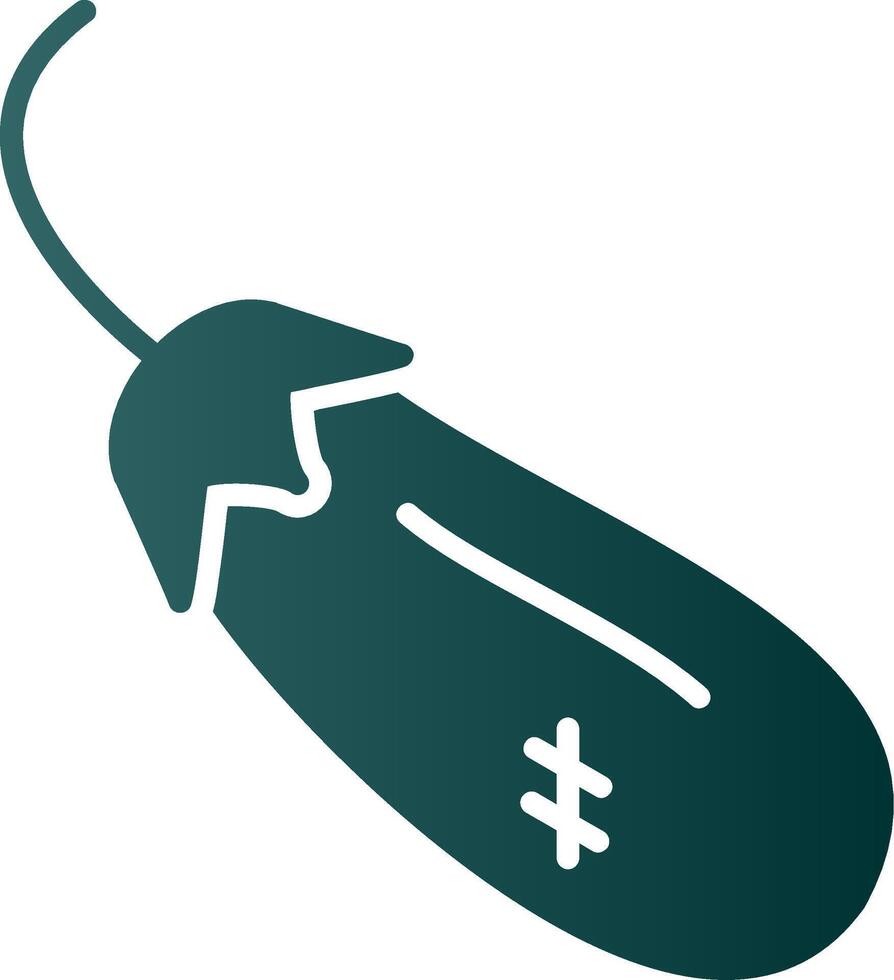 Eggplant Glyph Gradient Icon vector