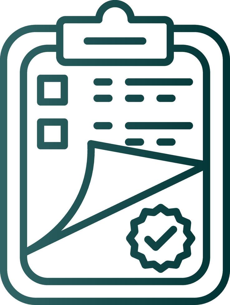Clipboard Line Gradient Icon vector