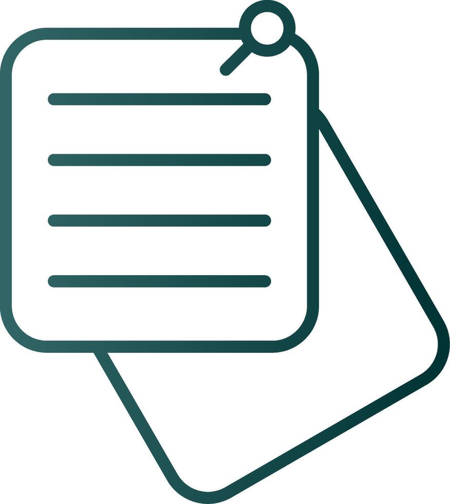 Pinned Line Gradient Icon vector