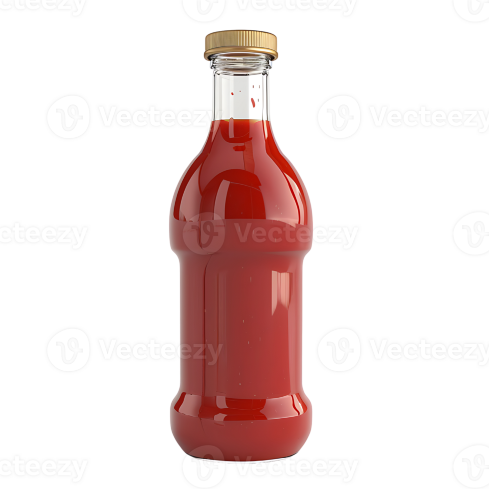 Ketchup bottle on isolated transparent background png