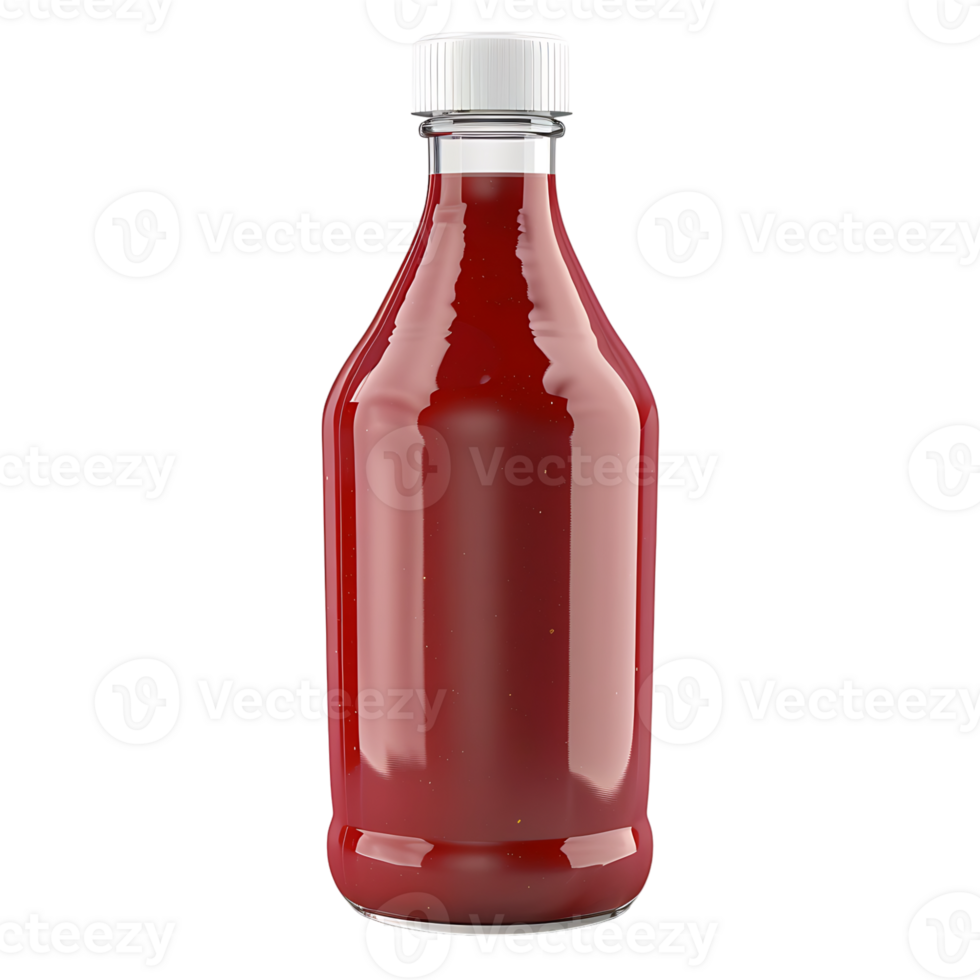 Ketchup bottle on isolated transparent background png