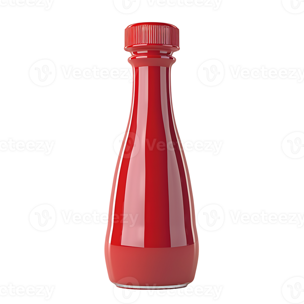 Ketchup bottle on isolated transparent background png