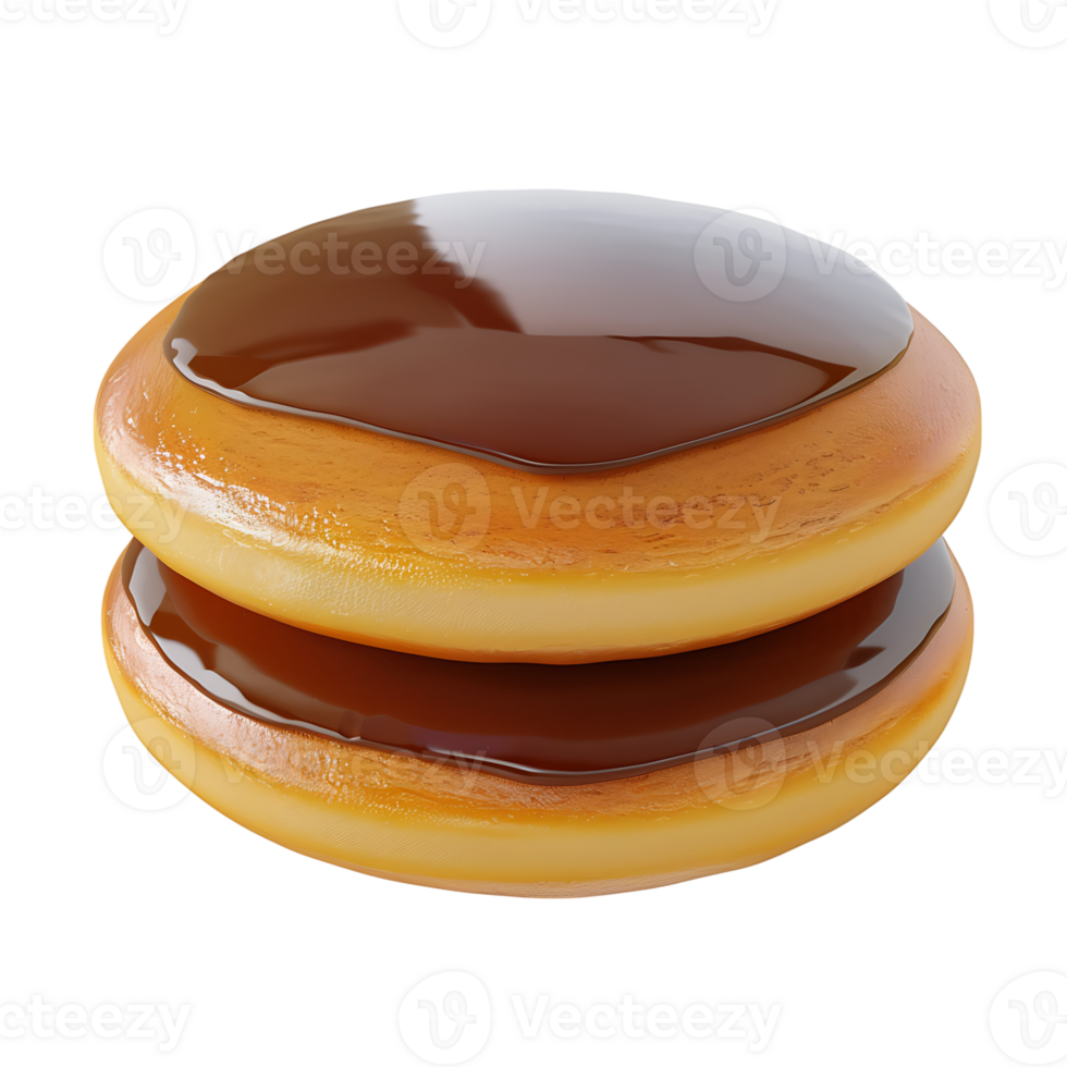 Dorayaki pancake on isolated transparent background png