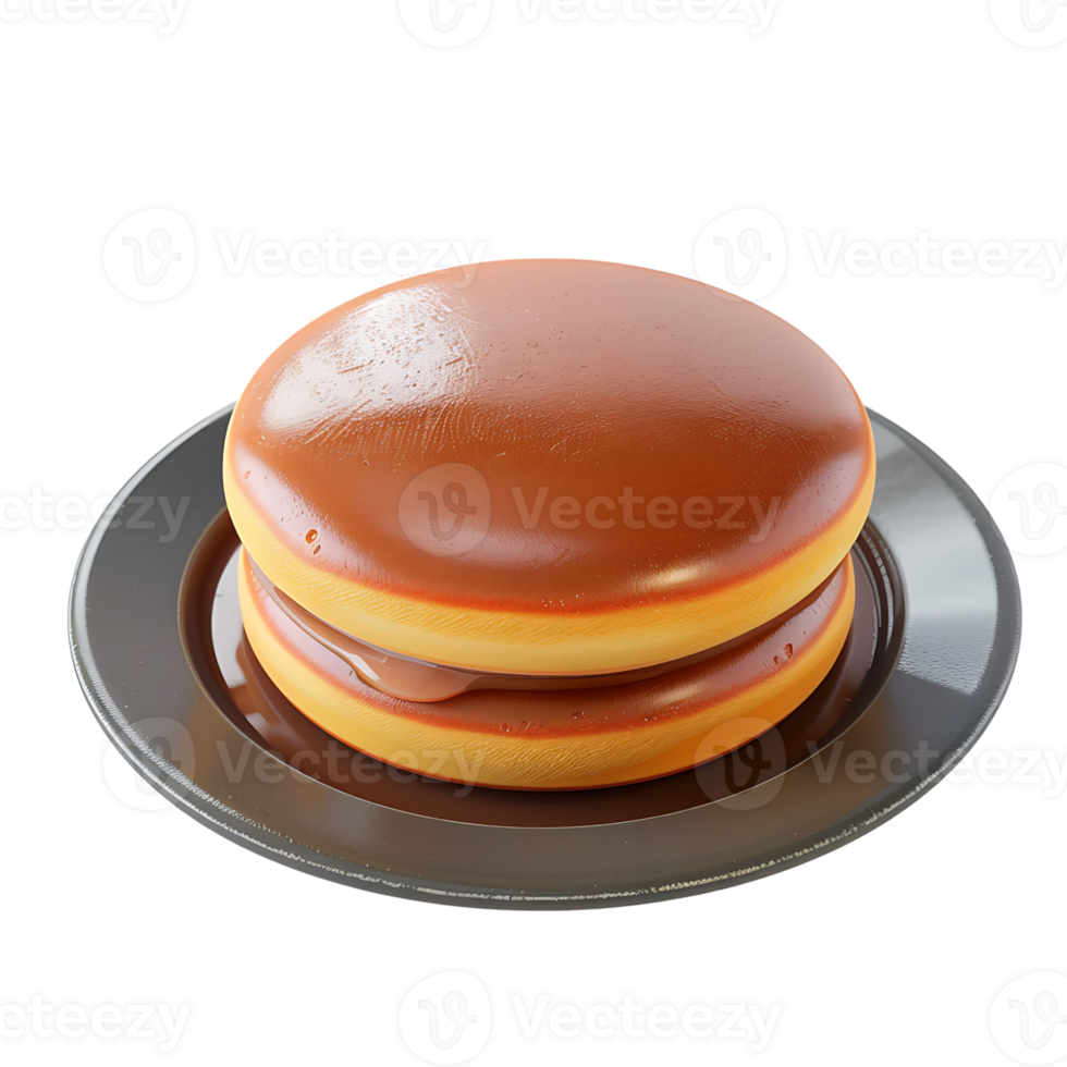 Dorayaki pancake on isolated transparent background png