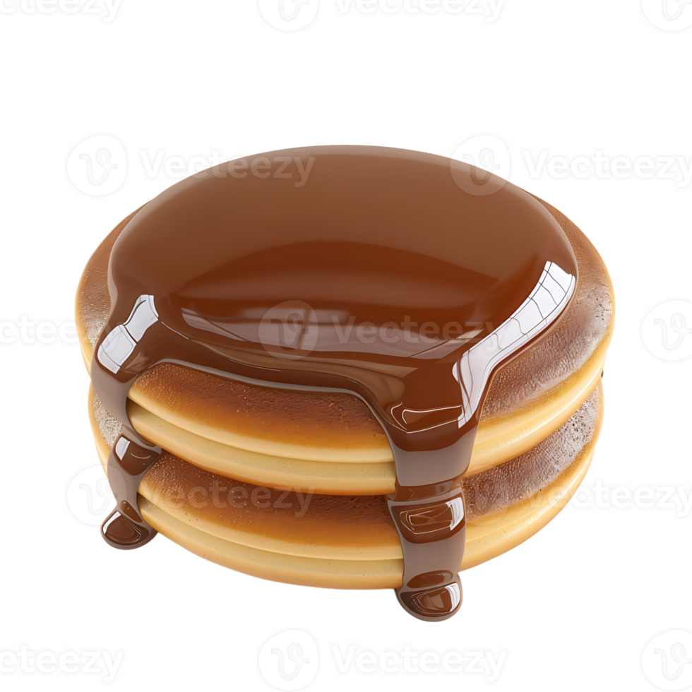 Dorayaki pancake on isolated transparent background png