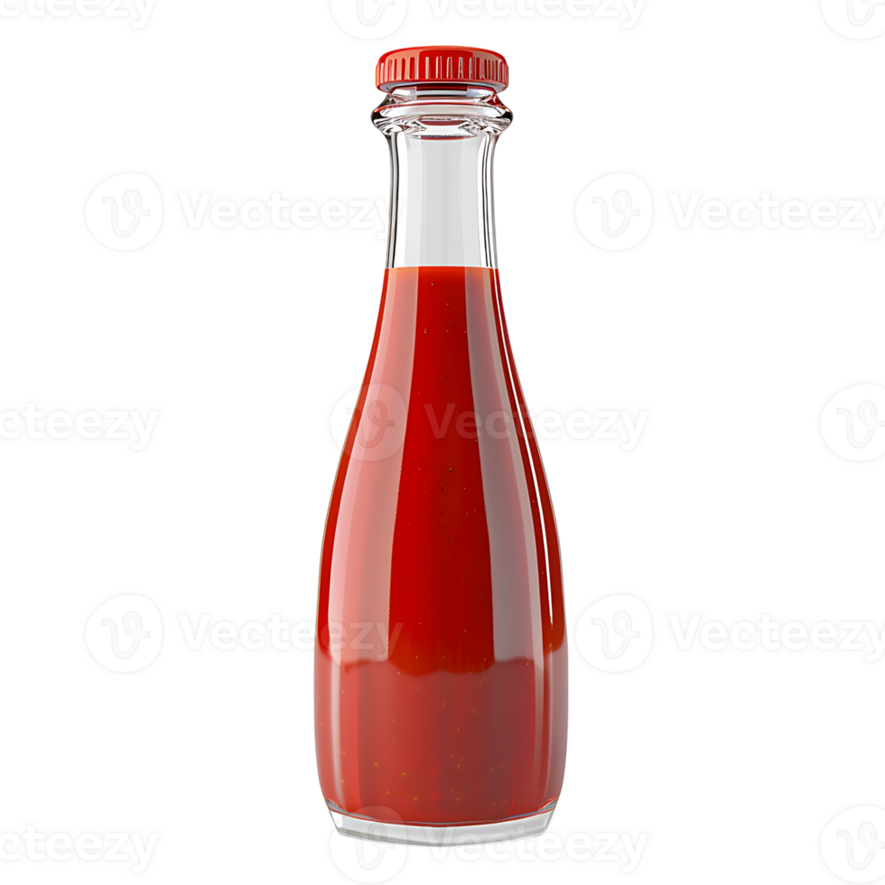 Ketchup bottle on isolated transparent background png