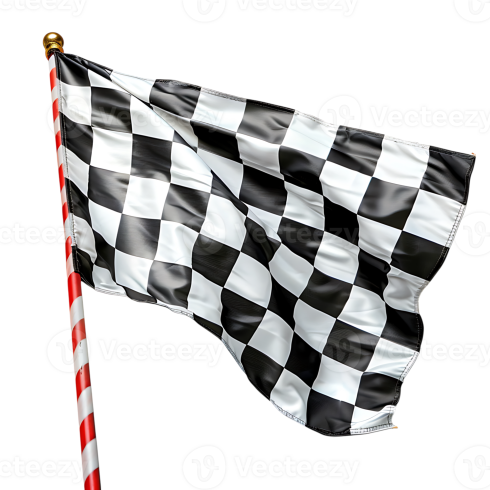 Racing flag on isolated transparent background png