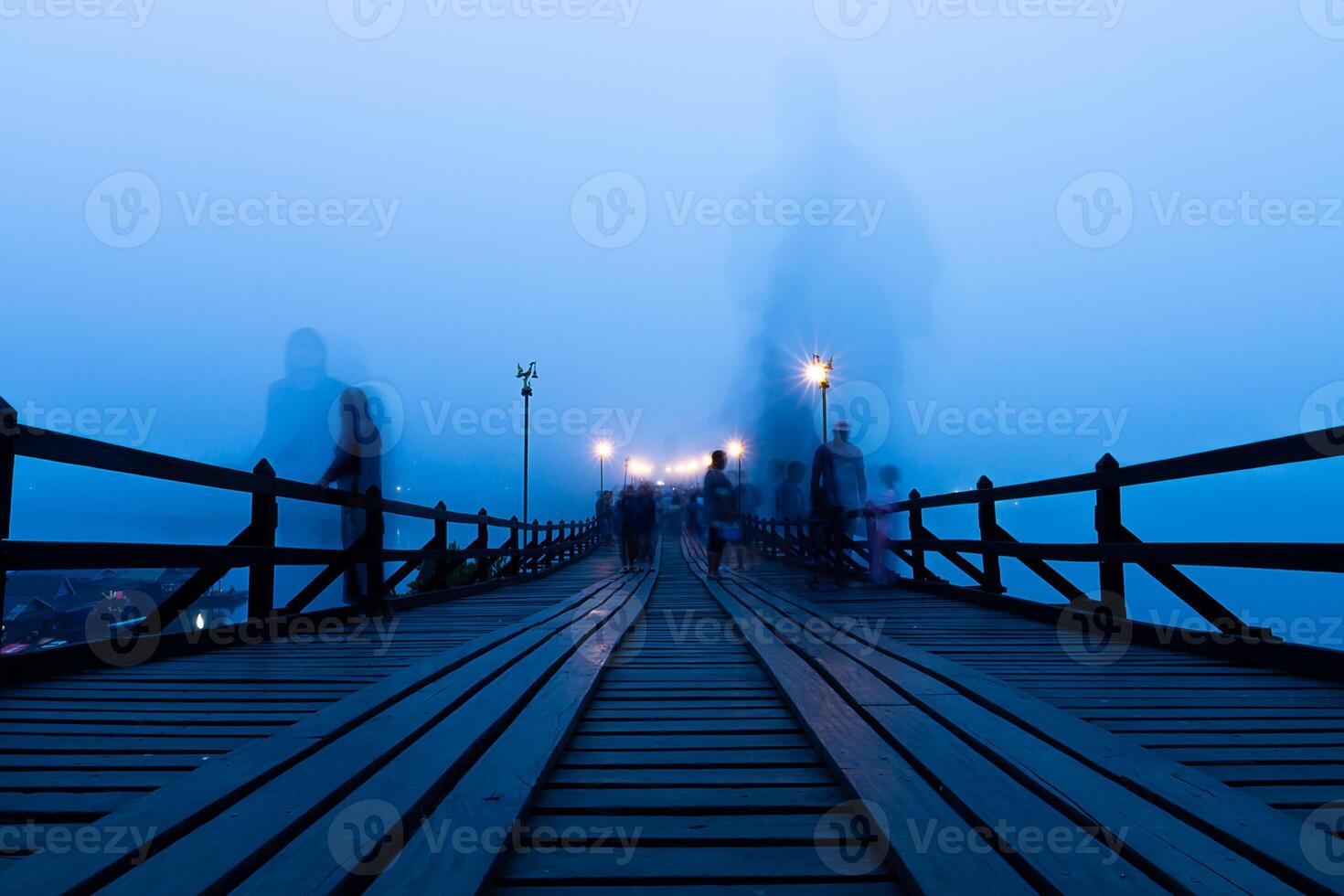 Mon bridge in the morning. photo