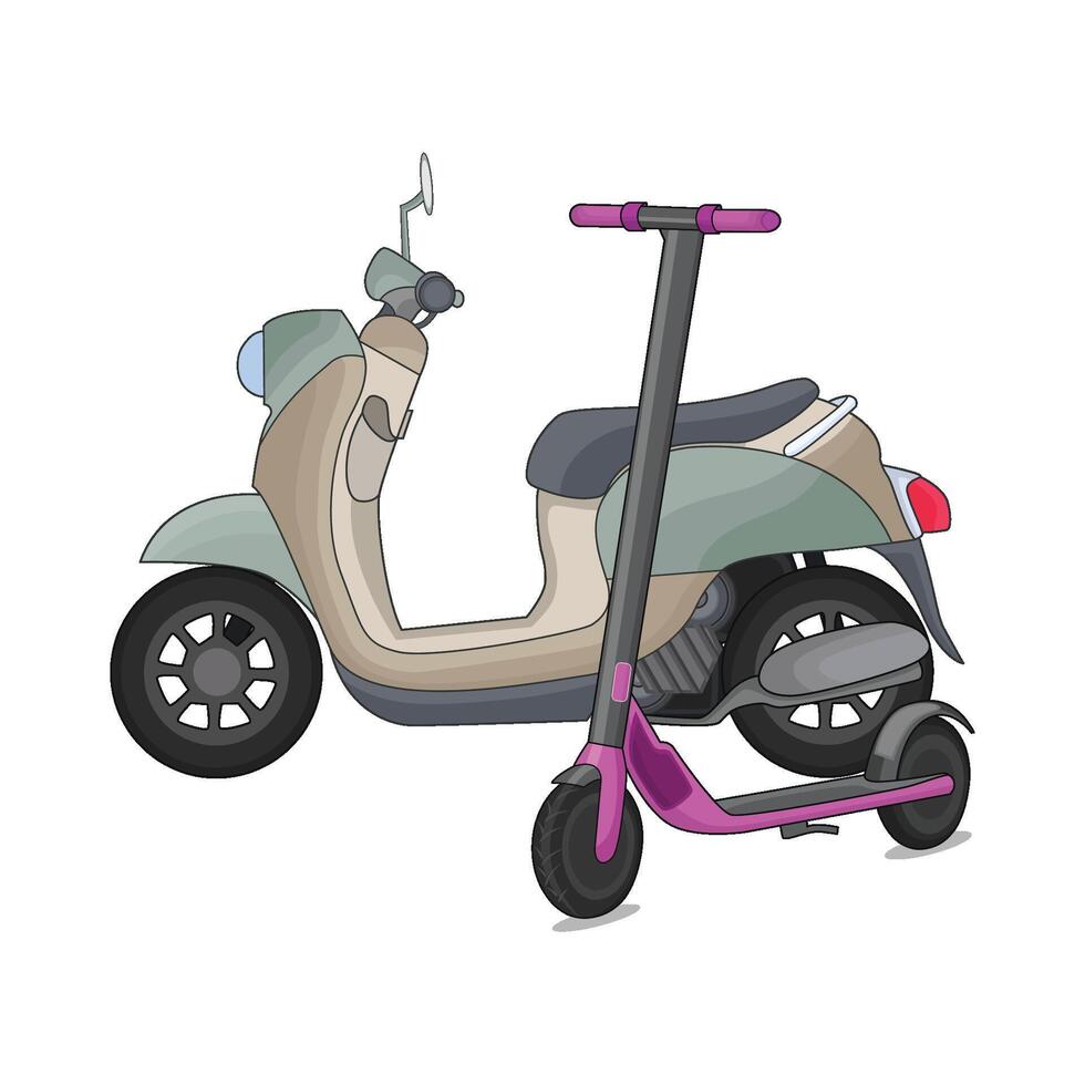 ilustración de scooter vector