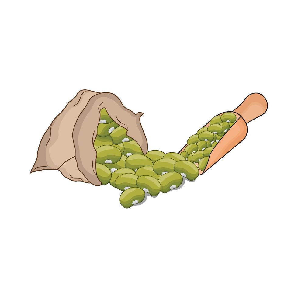 illustration of mung beans vector