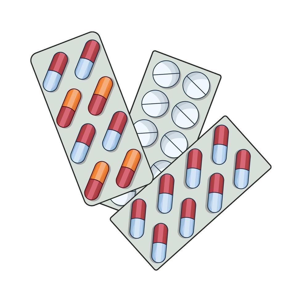 illustration of medicine pill sheet vector