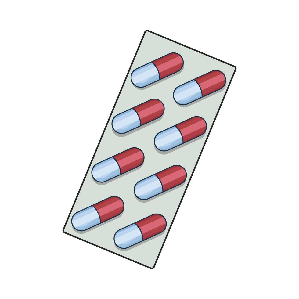 illustration of medicine pill sheet vector