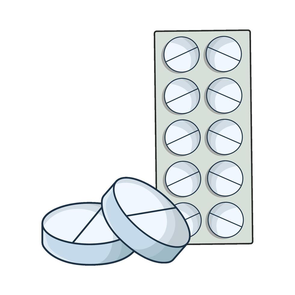 illustration of medicine pill sheet vector