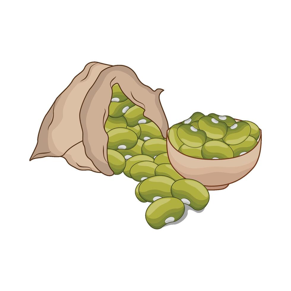 illustration of mung beans vector