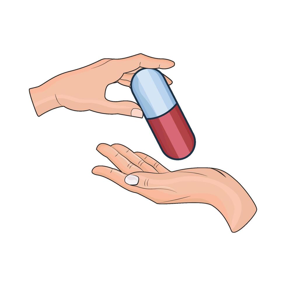 illustration of capsule vector