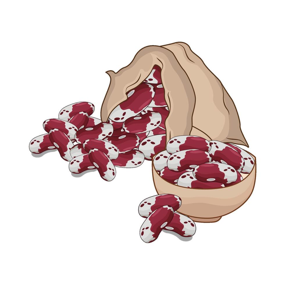 illustration of red beans vector