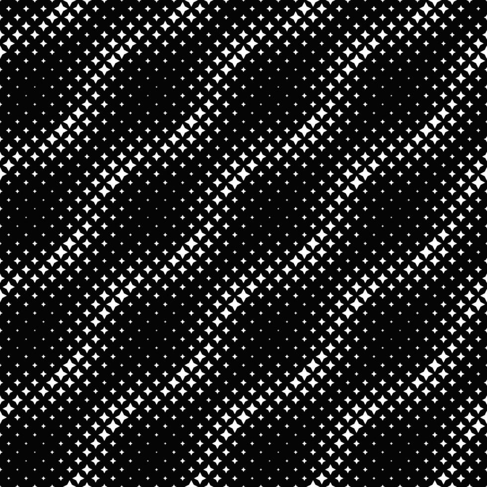 Black and white seamless abstract star pattern background vector