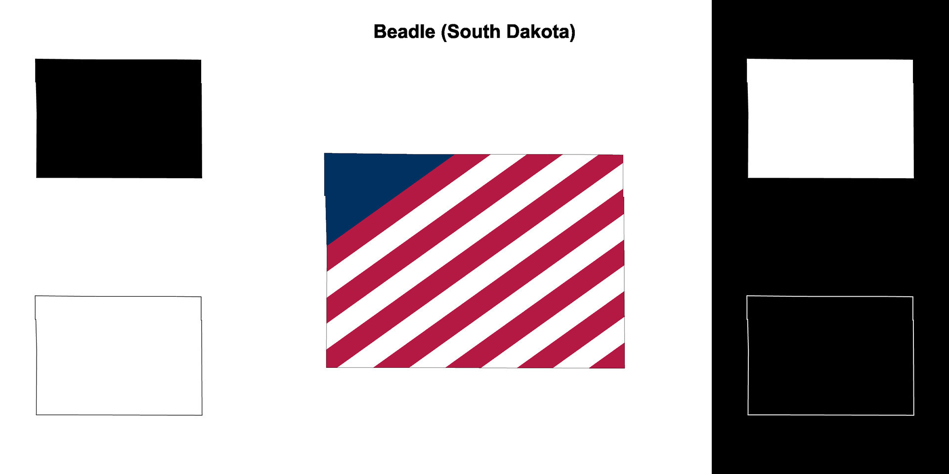Beadle County, South Dakota outline map set 43576738 Vector Art at Vecteezy