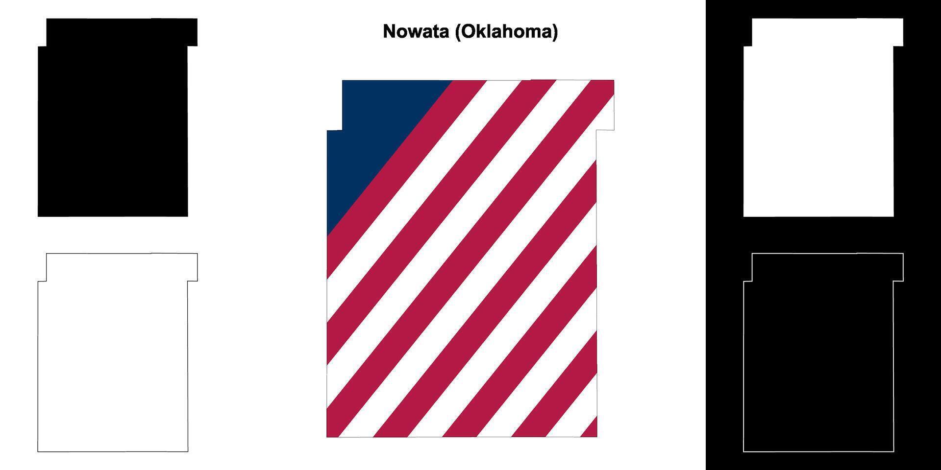 navata condado, Oklahoma contorno mapa conjunto vector